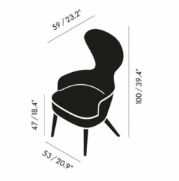 Tom Dixon Style Wingback Dining Chair - thumbnail 6