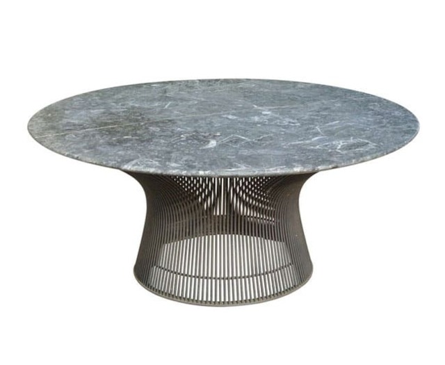 Warren Platner Style Sintered Stone Top Coffee Table - image 1