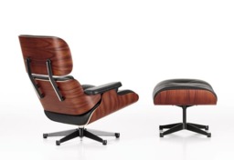 Eames Style Lounge Chair With Ottoman - Vitra Style Legs - thumbnail 5