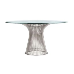 Warren Platner Style Glass Dining Table