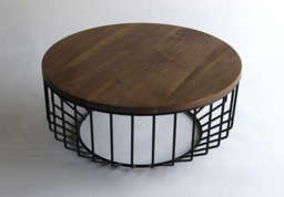 Reza Feiz Style Wood Top Coffee Table - thumbnail 2