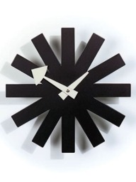 George Nelson Style Asterisk Black Wall Clock