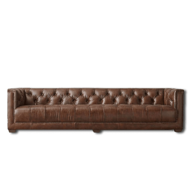 Savoy Vintage Leather 3 Seater Sofa - image 1