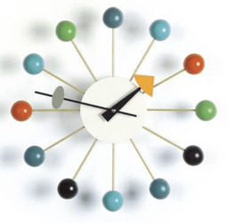 George Nelson Style Ball Wall Clock - thumbnail 3