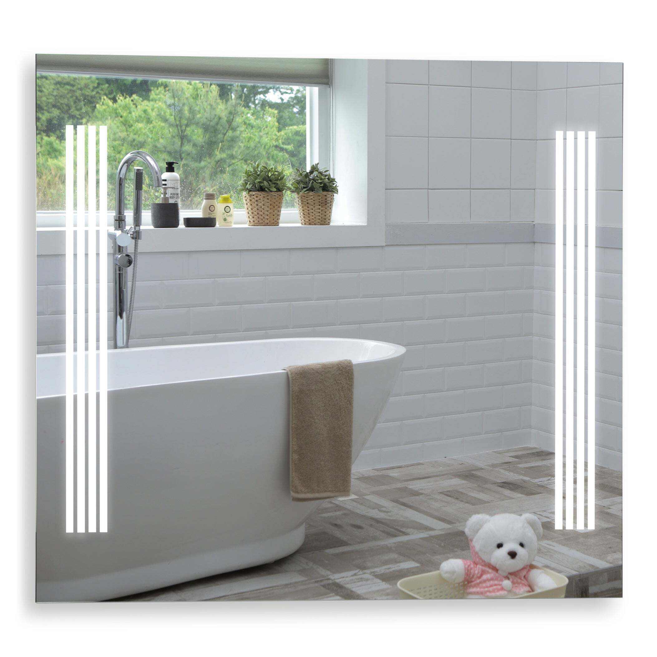 Apollo Bathroom Mirror Illuminated Size-70Hx80Wx5.5Dcm YJ5321