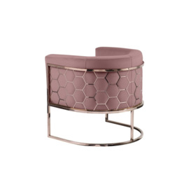 Alveare Tub Chair Copper - Blush pink