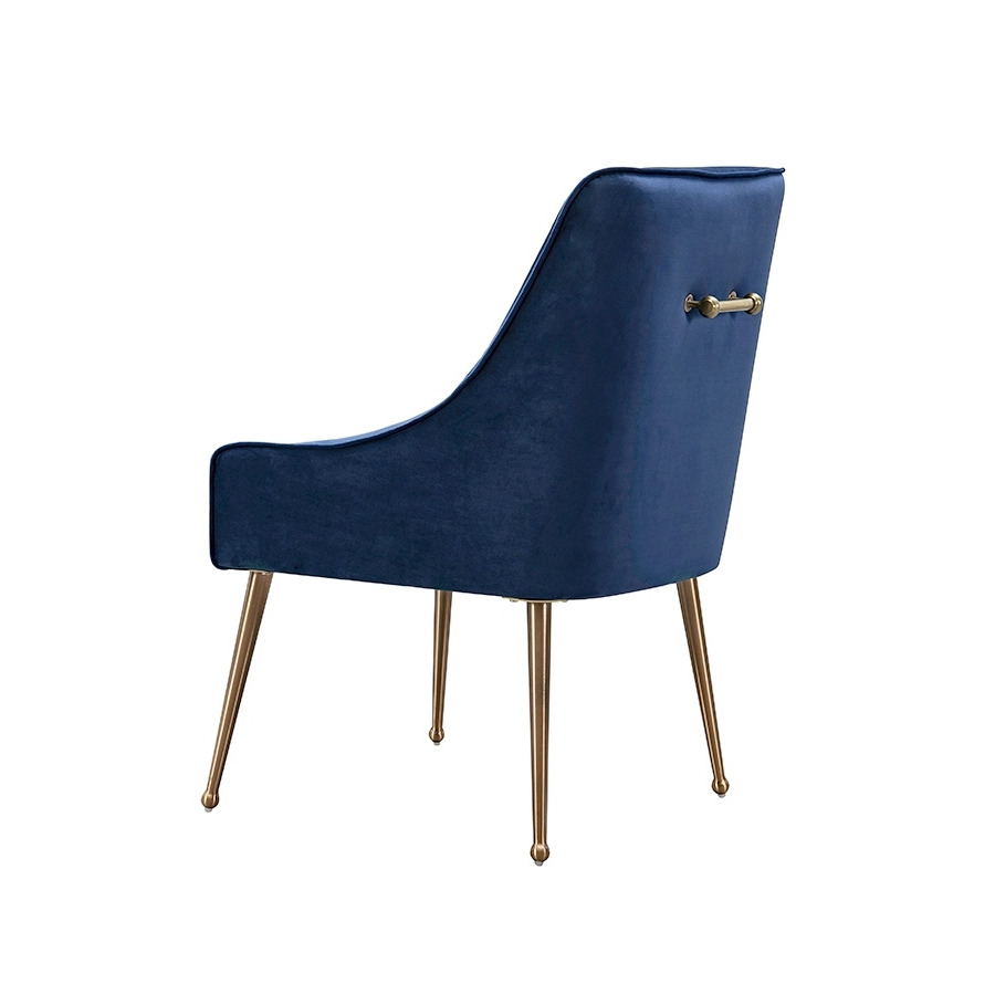 Mason Dining Chair Navy Blue - Brushed Gold Legs