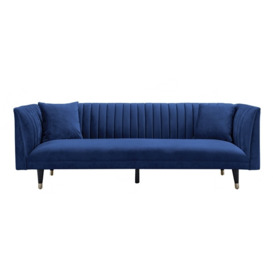 Baxter Three Seat Sofa - Navy Blue