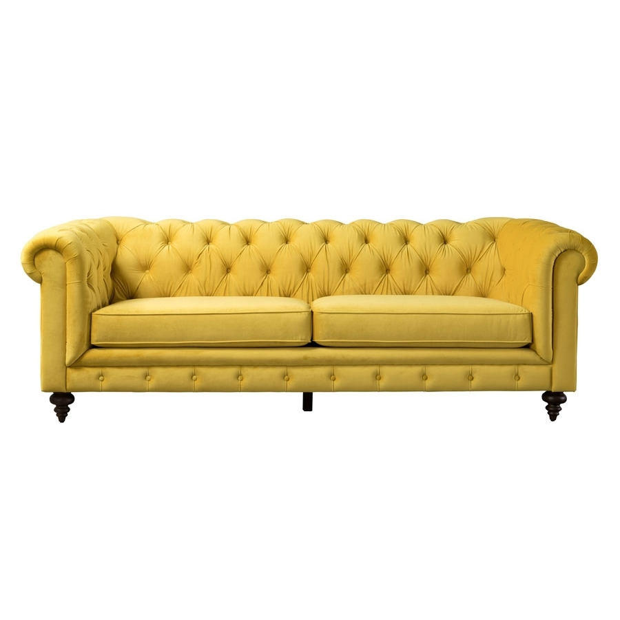 Monty Three Seat Sofa - Mustard