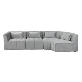 Essen Right Hand Curved Corner Sofa – Dove Grey