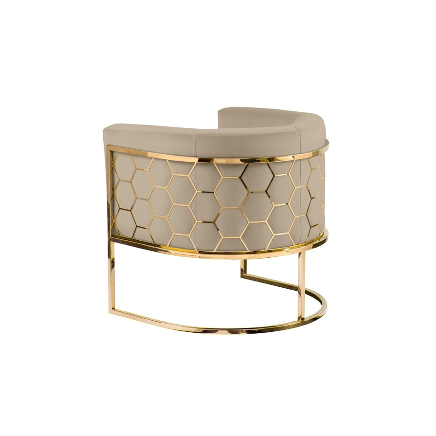 Alveare Tub Chair Brass - Taupe