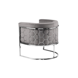 Alveare Tub Chair Silver - Dove Grey