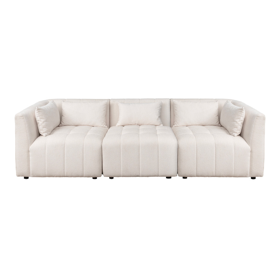 Essen Three Seat Sofa – Ivory Chenille