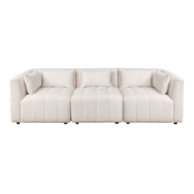 Essen Three Seat Sofa – Ivory Chenille