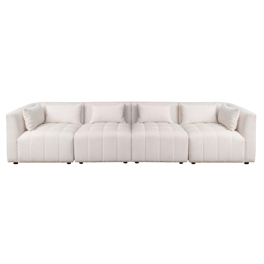 Essen Four Seat Sofa – Ivory Chenille