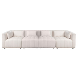 Essen Four Seat Sofa – Ivory Chenille