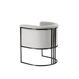 Aria Tub Chair – Dove Grey – Black frame