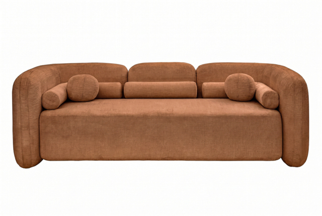 Munich Three Seat Sofa - Terracotta - image 1
