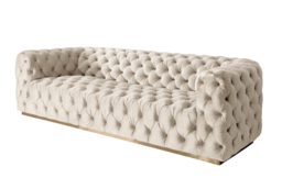 Frankfurt Three Seat Sofa - Chalk - thumbnail 3
