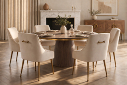 Brewster 6-8 Seat Walnut Dining Table - thumbnail 2