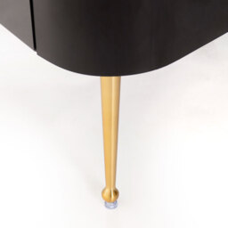 Mason Black Glass Coffee Table – Brushed Gold Legs - thumbnail 4
