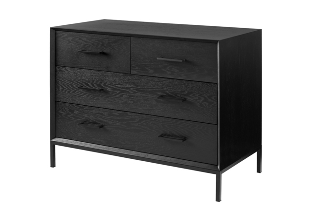 Duo Black Chest of Drawers - image 1