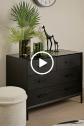 Duo Black Chest of Drawers - thumbnail 3