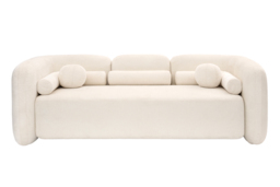 "Munich Three Seat Sofa – Ivory Chenille "
