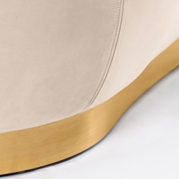 Equinox Six Seat Sofa – Chalk – Brushed Brass Base - thumbnail 5