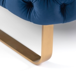 Grosvenor Armchair - Navy Blue - Brushed Brass - thumbnail 5