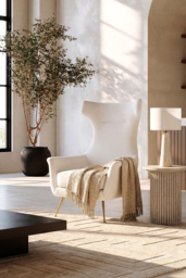 Lulu ArmChair – Chalk - thumbnail 3