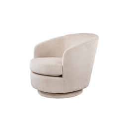 Melville Swivel Chair - Light Taupe - thumbnail 6