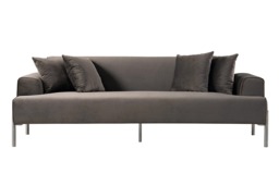 Duke Three Seat Sofa - Carbon - Silver base - thumbnail 7
