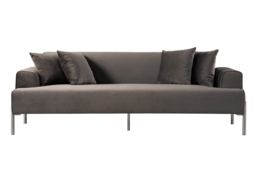 Duke Three Seat Sofa - Carbon - Silver base - thumbnail 3