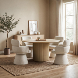 Zuno Dining Chair - Oatmeal - thumbnail 3