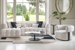 Berlin Left Hand Corner Sofa – Light Taupe Chenille - thumbnail 8