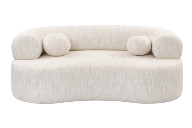 "Rolls Two Seat Sofa Natural Linen " - image 1