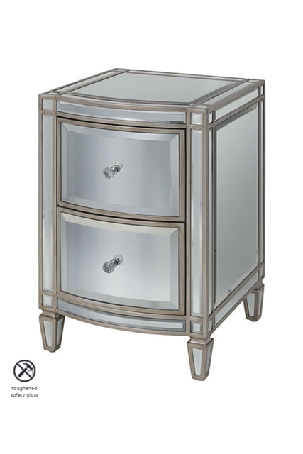 "Antoinette Mirrored Bedside Table  " - image 1