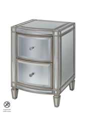 "Antoinette Mirrored Bedside Table  "