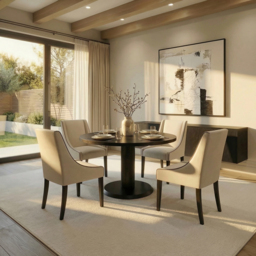 Sia 4-6 Seat Black Dining Table - thumbnail 2