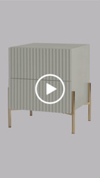 Lexington Pebble Grey Bedside Table - thumbnail 5