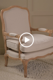 Le Brun Limed Oak French Armchair - thumbnail 3