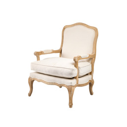 Le Brun Limed Oak French Armchair - thumbnail 7