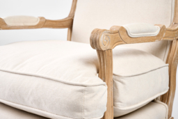 Le Brun Limed Oak French Armchair - thumbnail 4