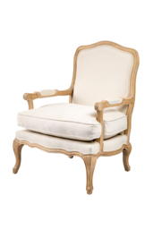 Le Brun Limed Oak French Armchair - thumbnail 1