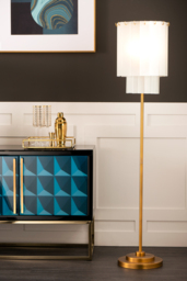 "Veil Floor Light Brass "