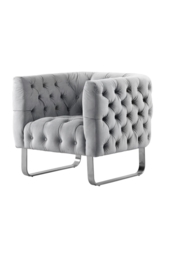 Grosvenor Armchair - Dove Grey - Brushed Silver - thumbnail 1