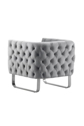Grosvenor Armchair - Dove Grey - Brushed Silver - thumbnail 4