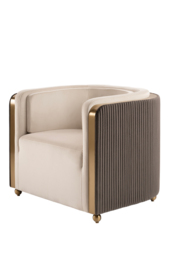 Ozman Lounge Chair - Chalk/Mink