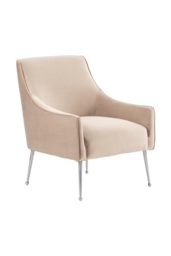 Mason lounge Chair - Taupe – Silver Legs